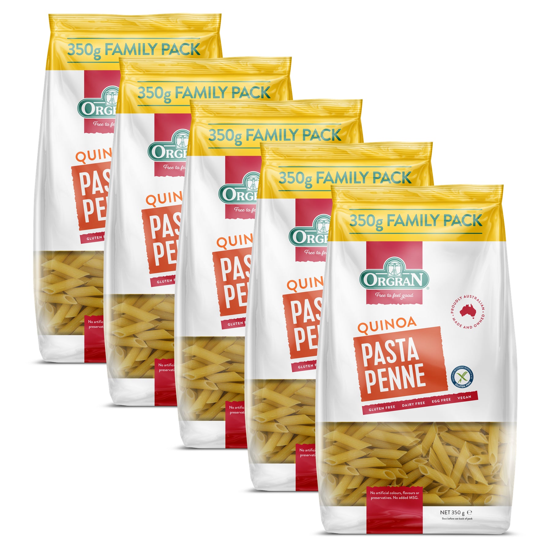 Orgran GF & Wheat Free Quinoa Penne Pasta 350g Family Pack – GF Pantry