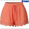 hot style pants women's solid color lace lace shorts casual pants