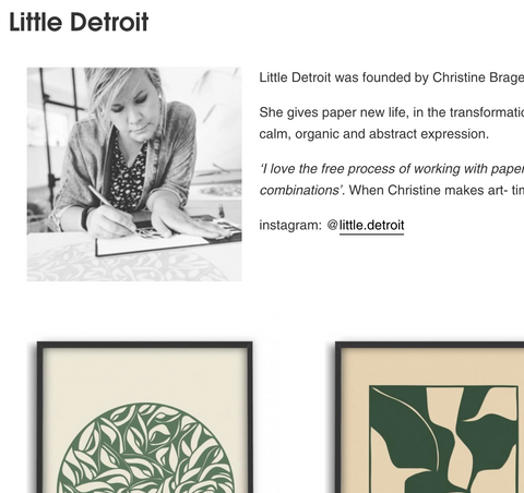 Samarbejde med PSTR Studio unik papercuts Little Detroit