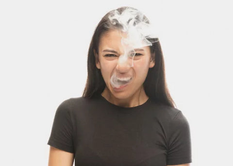 a young woman smoking