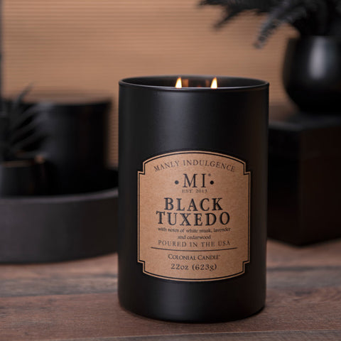 Manly Indulgence Black Tuxedo Scented Jar Candle