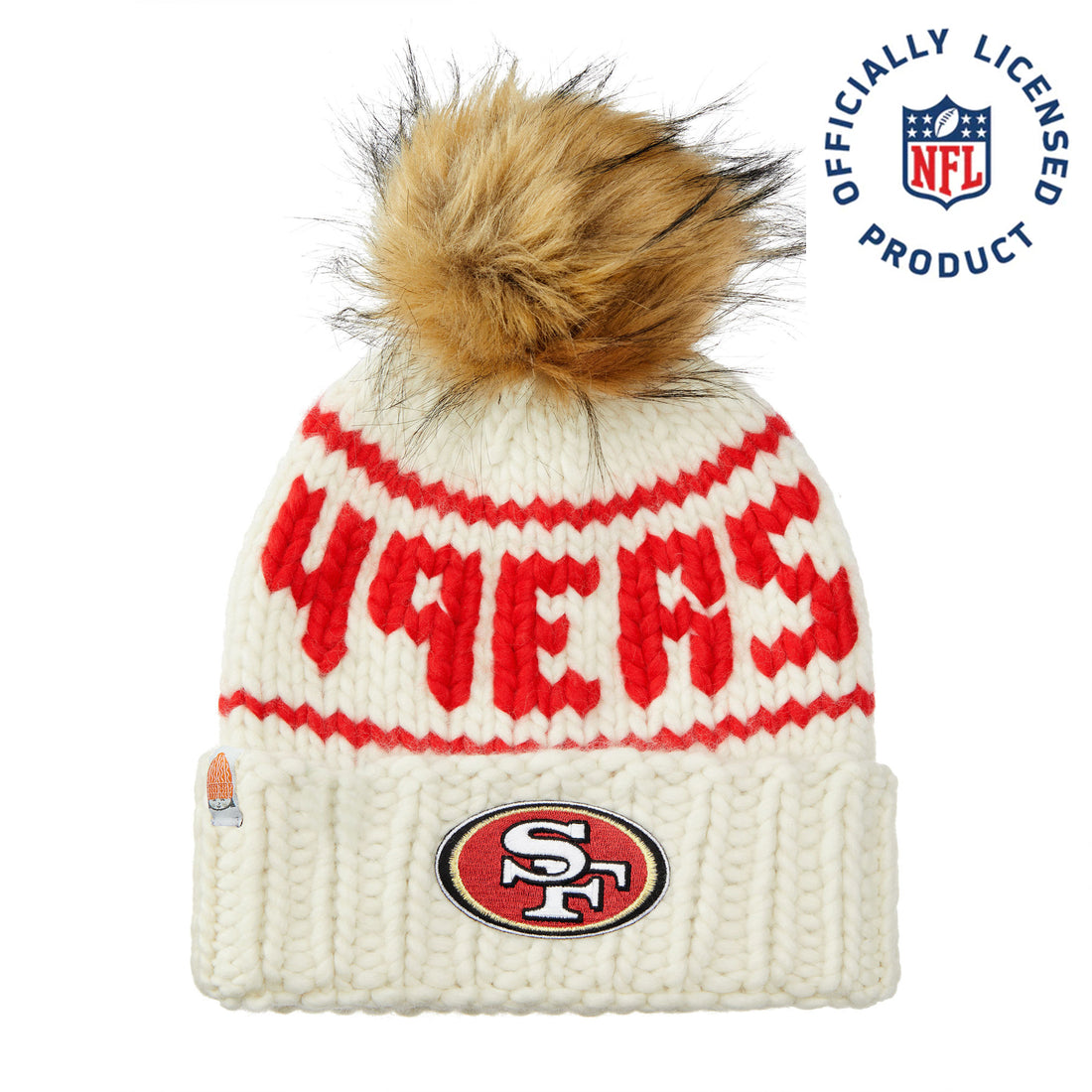 The 49ers Beanie with Yarn Pom Pom, Winter Hat