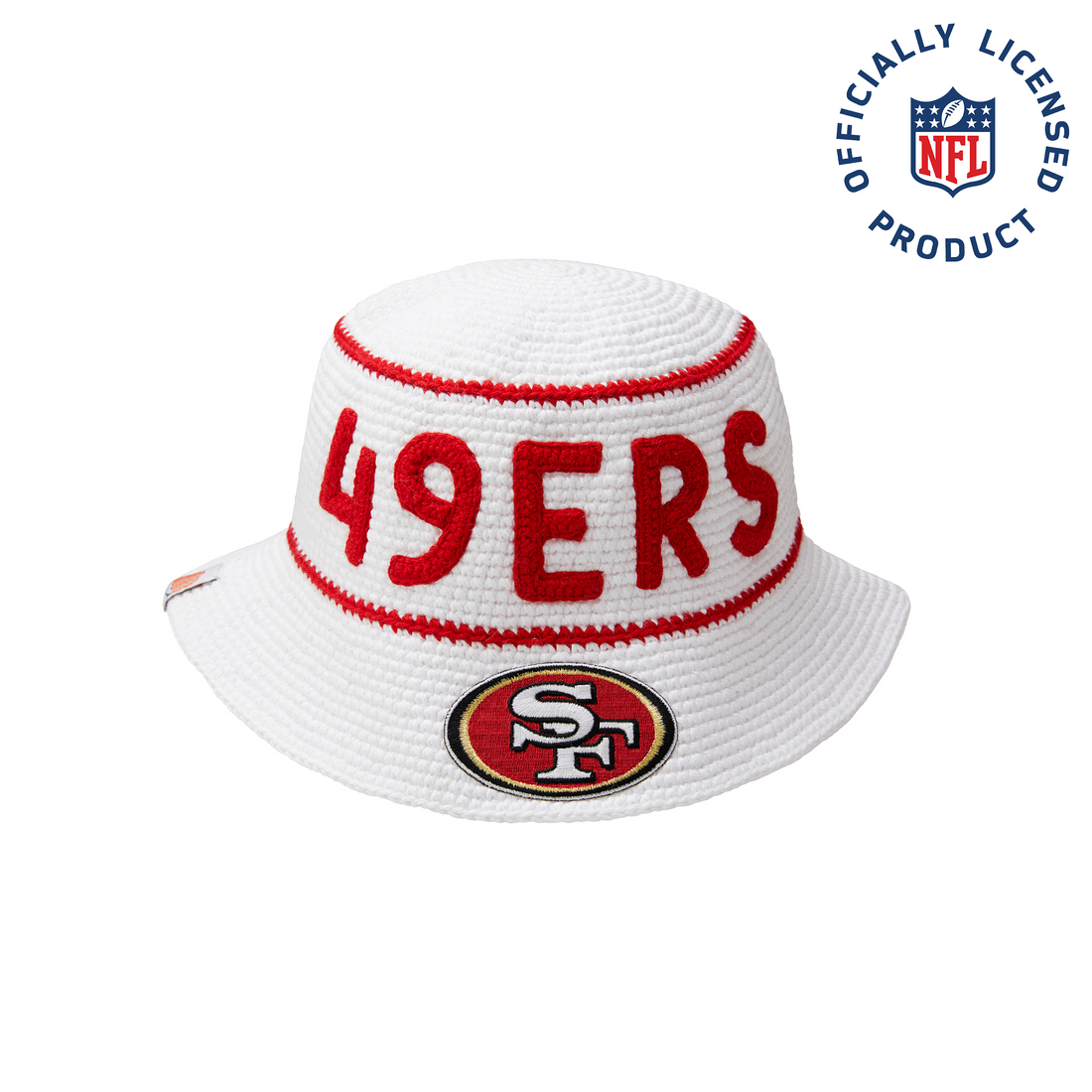 49ers bucket hat white