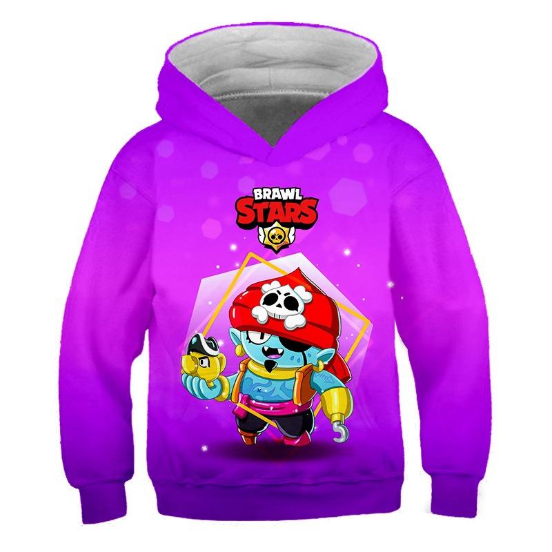 Yavoir Brawl Stars Pirate Gene Sweat A Capuche Enfant Impression 3d Pu - vetements brawl stars