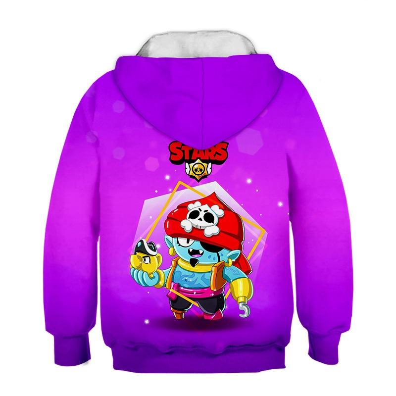 Yavoir Brawl Stars Pirate Gene Sweat A Capuche Enfant Impression 3d Pu - vetement brawl star sweet garcon