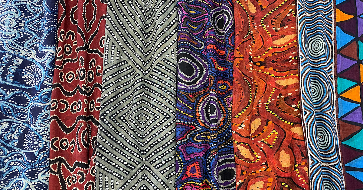 aboriginal art fashion scarves