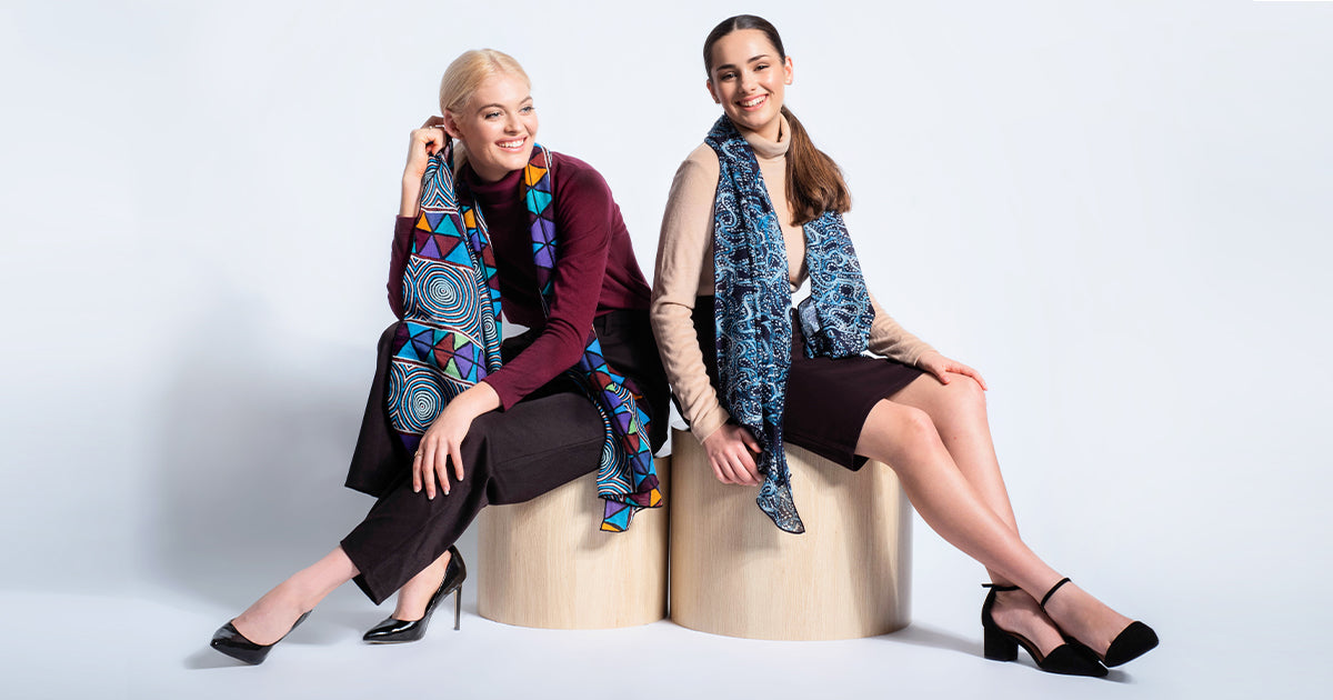mainie australia woolmark merino wool scarf perfect australian gift aboriginal art indigenous design