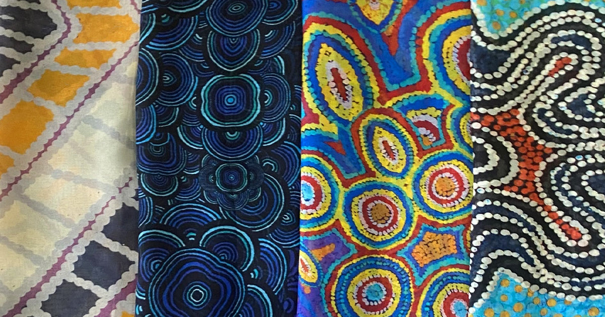 mainie pure silk scarves aboriginal art ethical fashion natural textiles