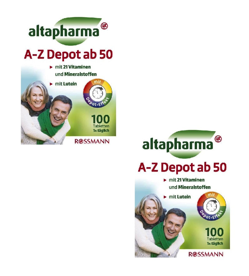 2x Pack Altapharma A-Z Depot 50+ Minerals, Elements & Lutein – Eurodeal.shop