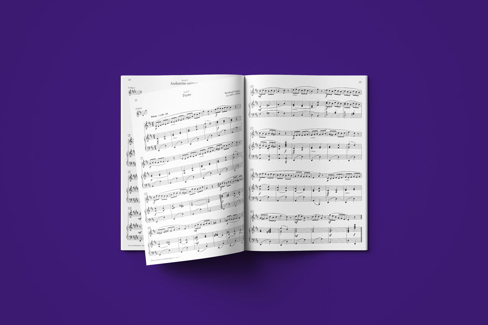 The Royal Conservatory of Music Vocalises 9–10 book interior with a purple background