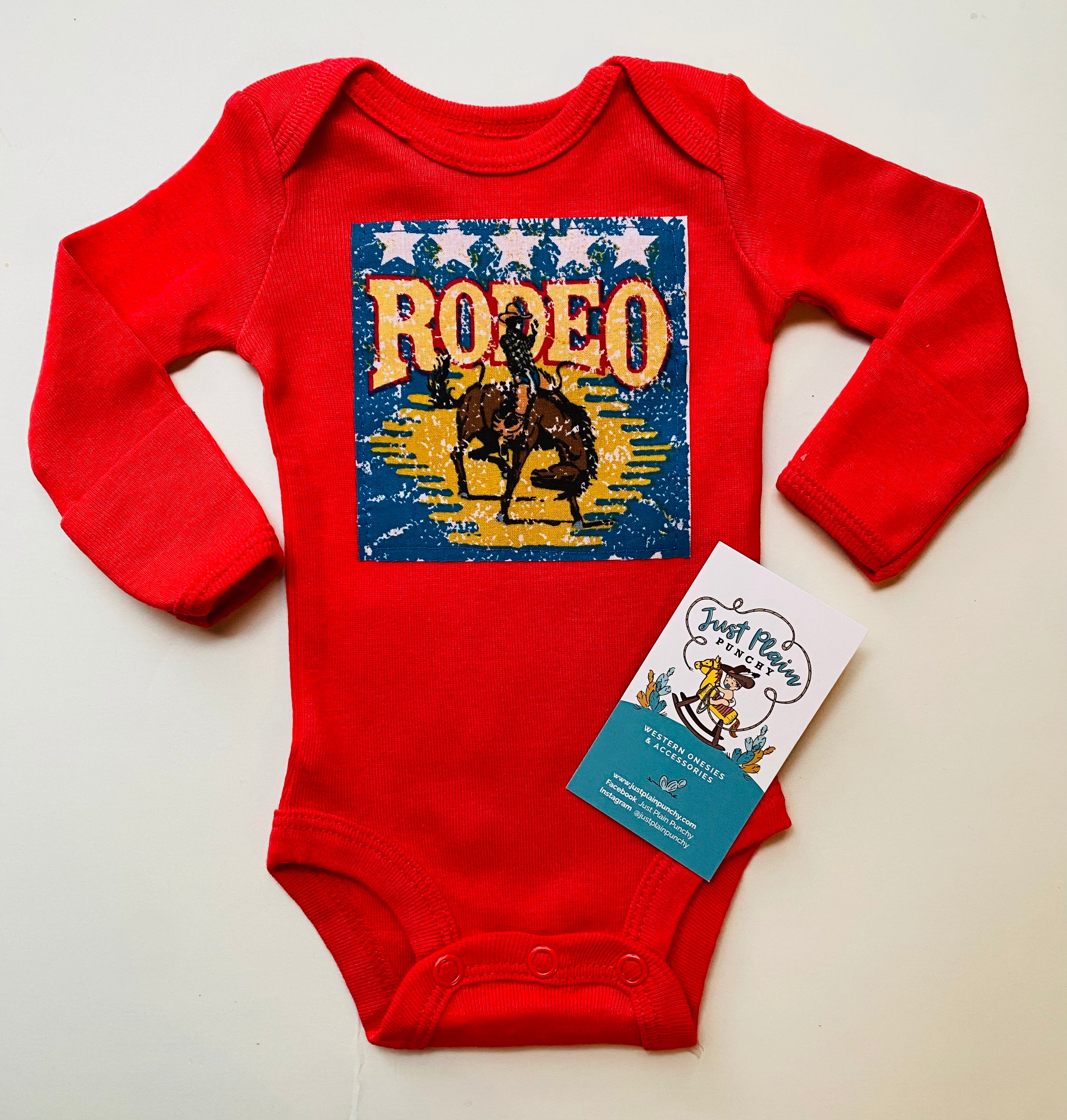 Preemie Long Sleeve Rodeo Onesie