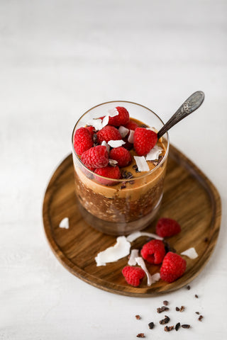 gut power chocolate overnight oats