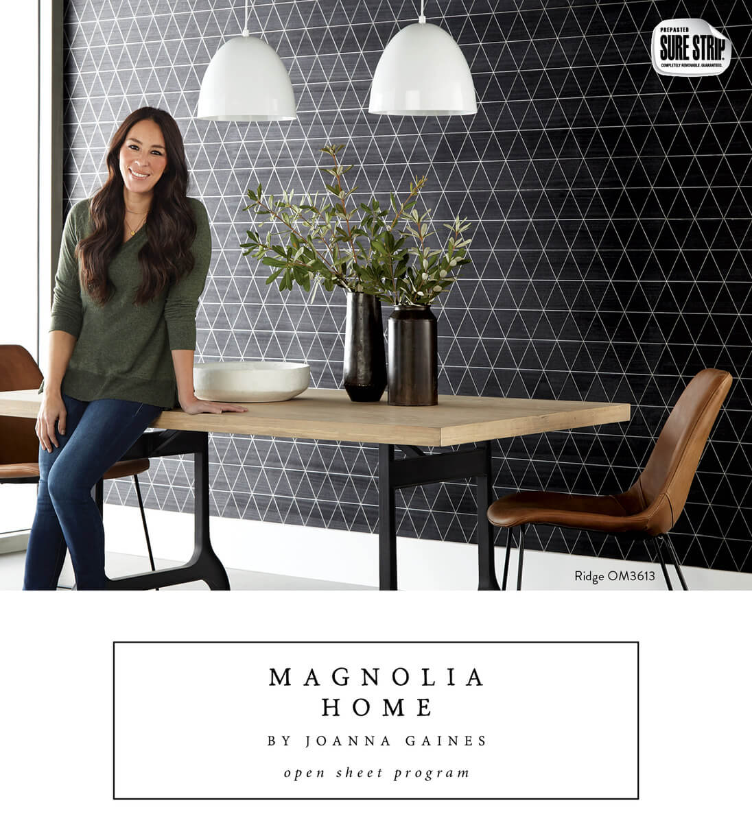 Magnolia Home Open Sheet Traverse Wallpaper - White