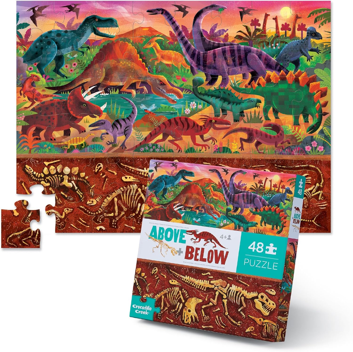 Above & Below Dinosaur World 48 Pieces