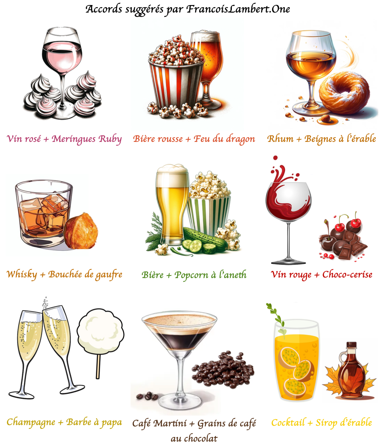 Pairings with alcohol
