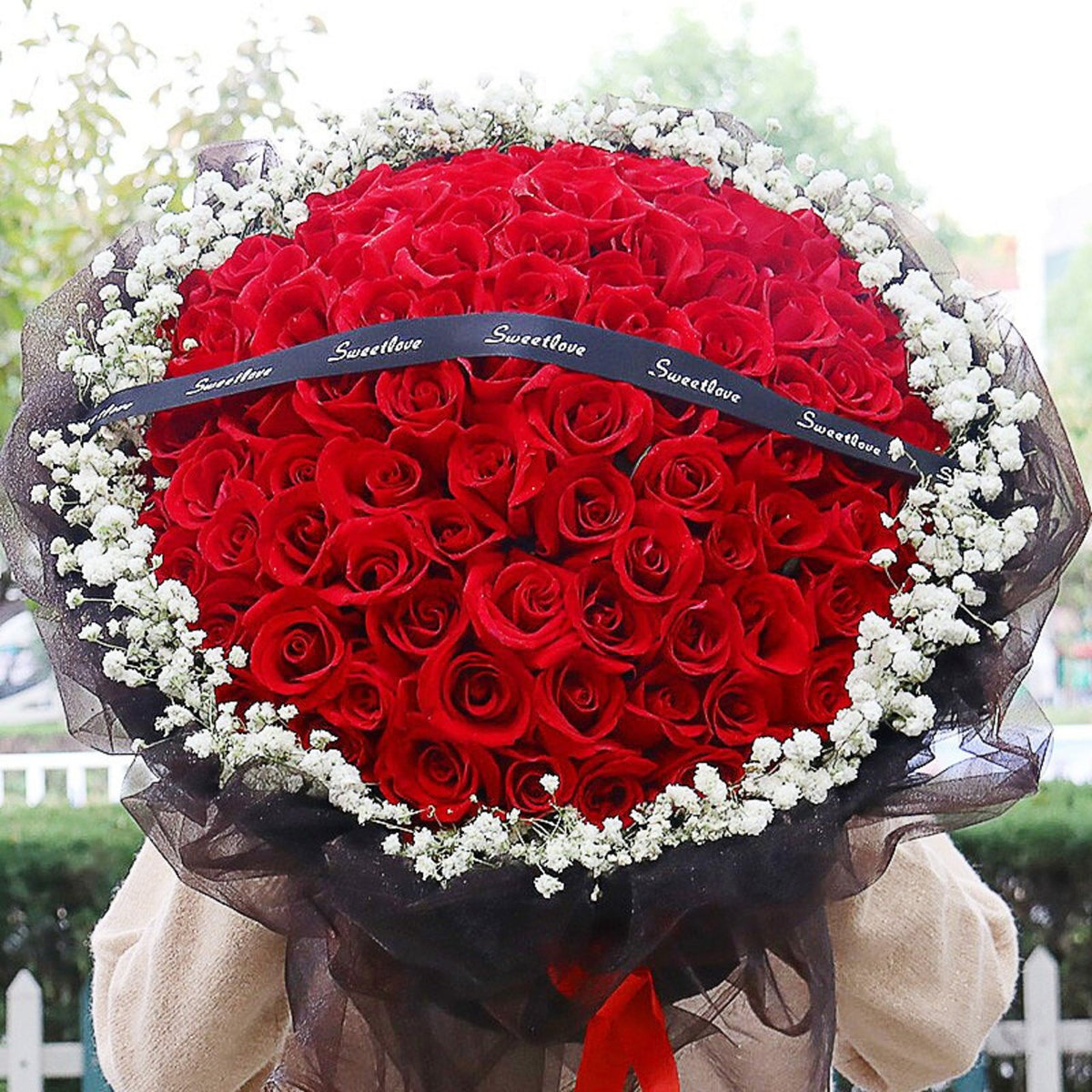 99 red roses Flowers Delivery to Shenezhen/Shaoyang/Zhaoqing/Anyang of ...