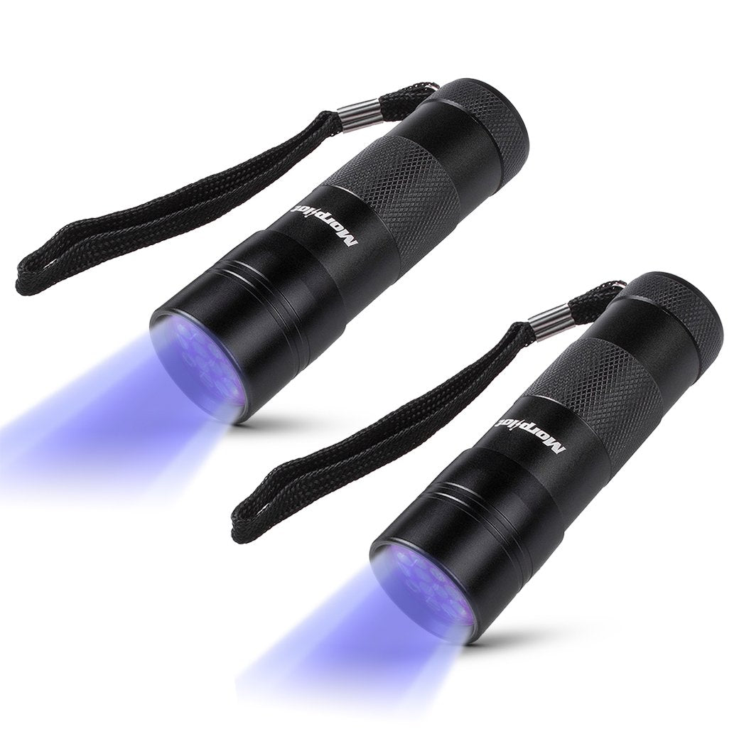 2 Pcs UV Handheld Flashlight Blacklight Morpilot