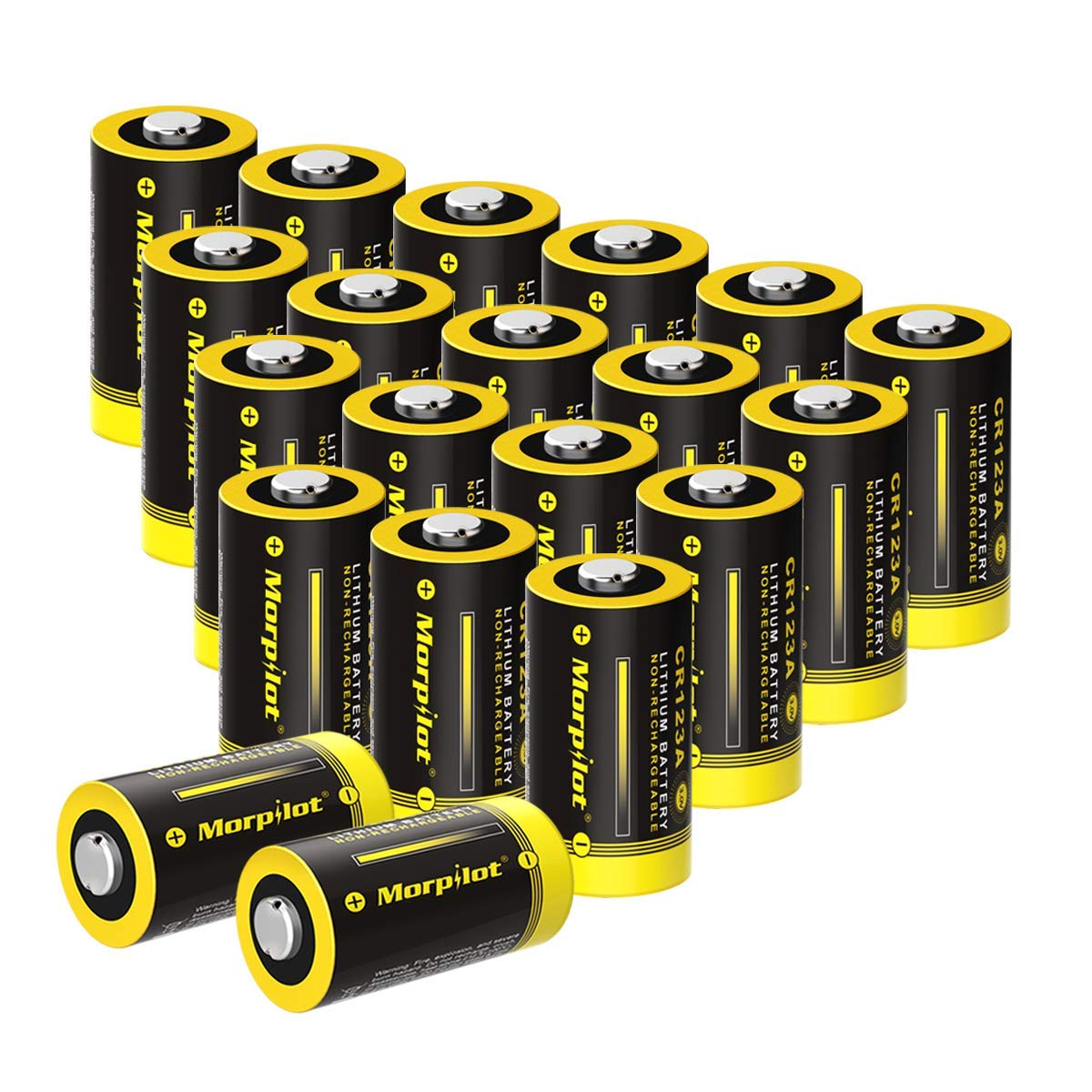 Piles Lithium CR123A 3V 1600mAh - Lot de 16 Batteries CR123