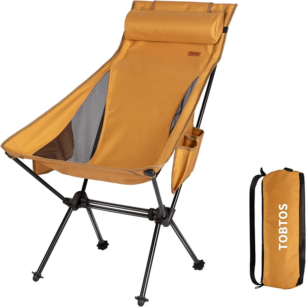 Ultralight High Back Camping Chair, Lightweight Folding Chairs with He ...