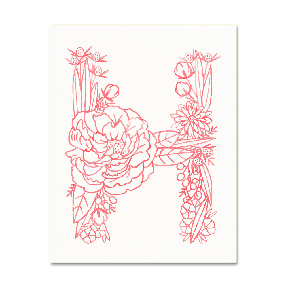 H (Floral Monogram) Digital Download - Paper People Play product image