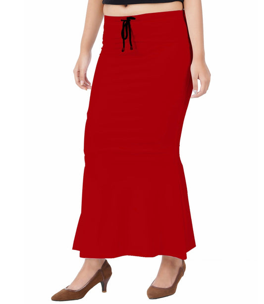 Mustard Polyster Lycra 4 Side stretchable Fabric Saree Shapewear Petticoat  - Shreeji Designer - 4114773
