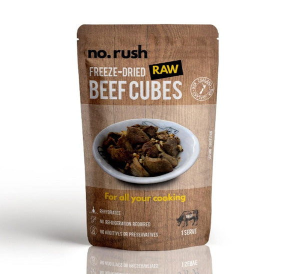 No Rush Freeze Dried Beef Cubes 30g