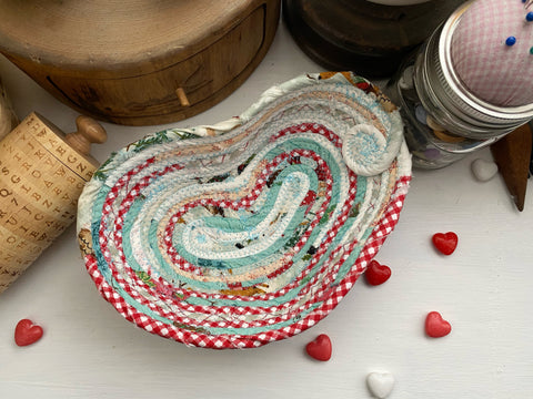 Heart shaped basket with heart shaped candies