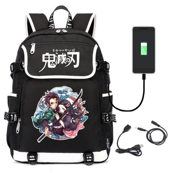 Demon Slayer Kimetsu No Yaiba Kamado Tanjirou Nezuko Usb Charging Backpack Shoulders Bag School Notebook Laptop Travel Bags Balck 6 Adorecosplay Com - dabbing roblox noob mochila students usb charge backpack shoulder bag travel school bag casual laptop bagpack kelty backpack camo backpack from chengdaphone009 31 14 dhgate com