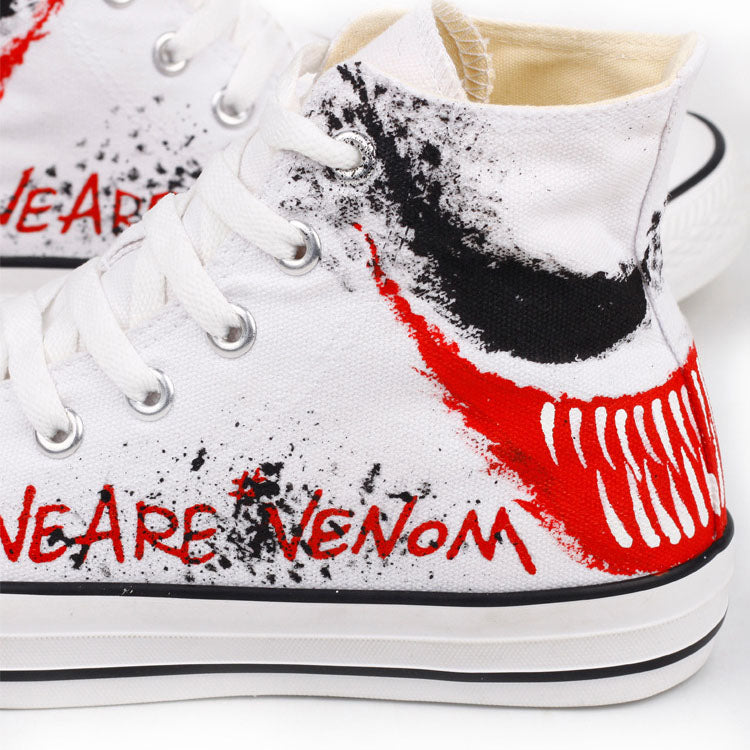 red high top canvas shoes