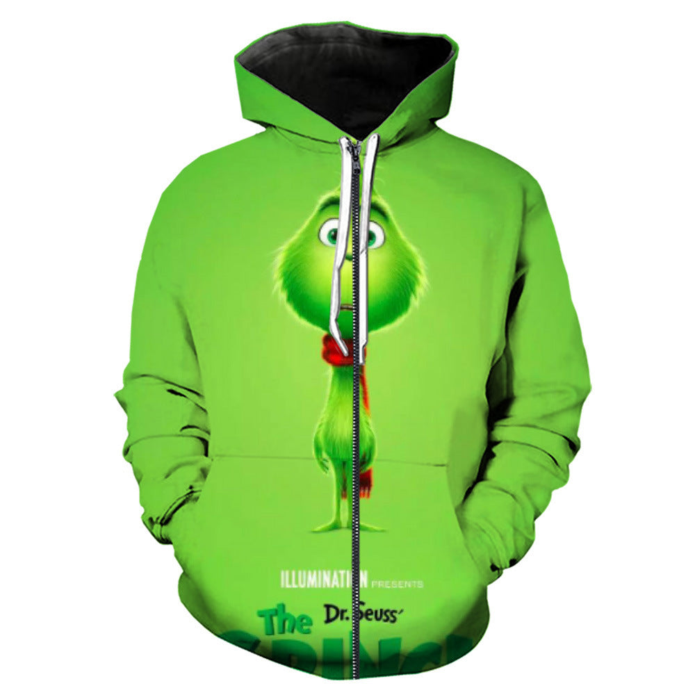 grinch zip up hoodie