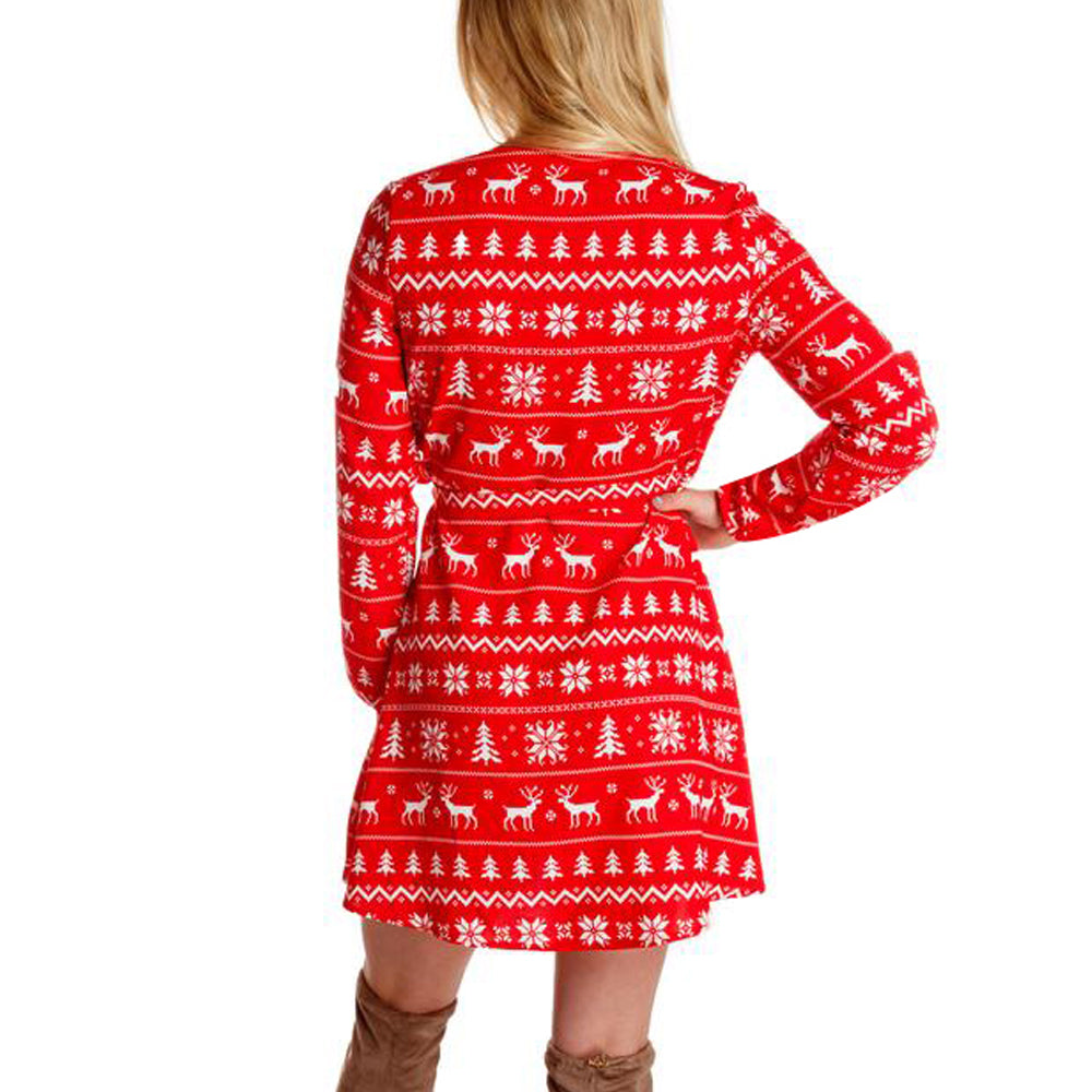 red womens christmas dress