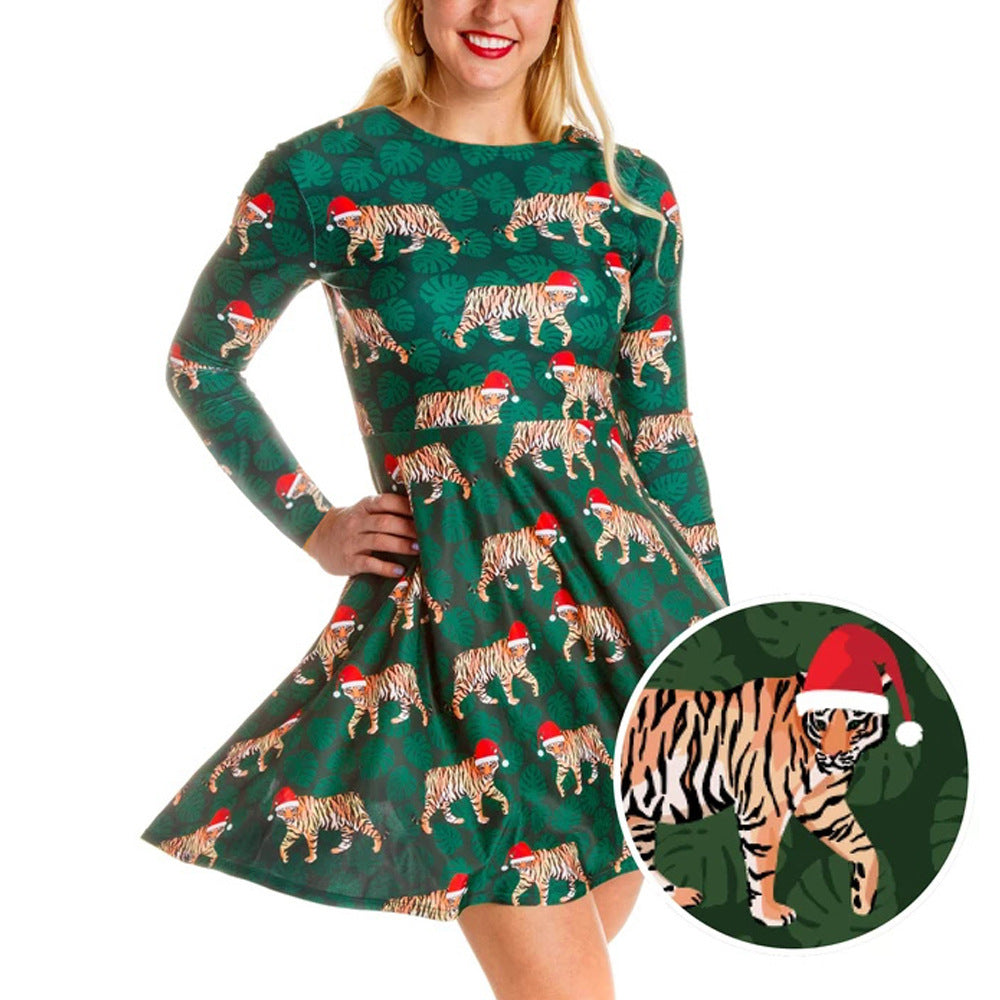 green christmas dress women