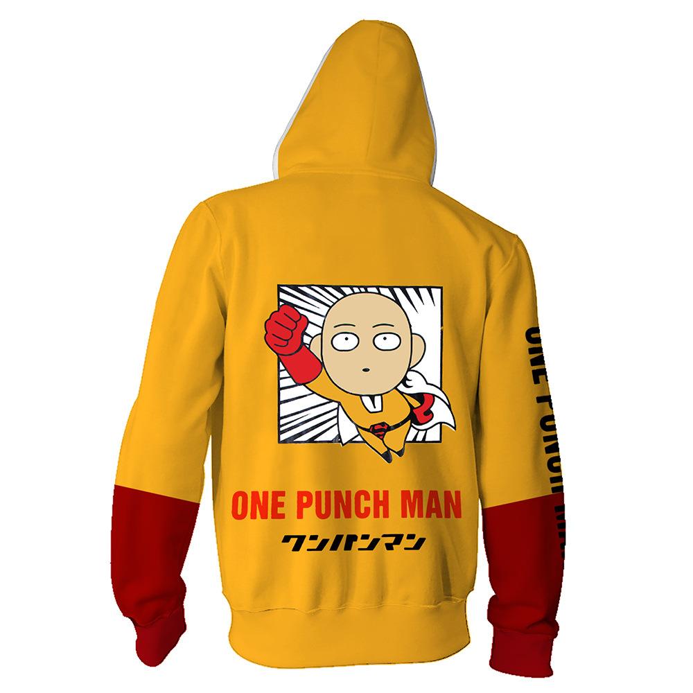 Saitama Oppai 3D Zip Up Jacket Coat 