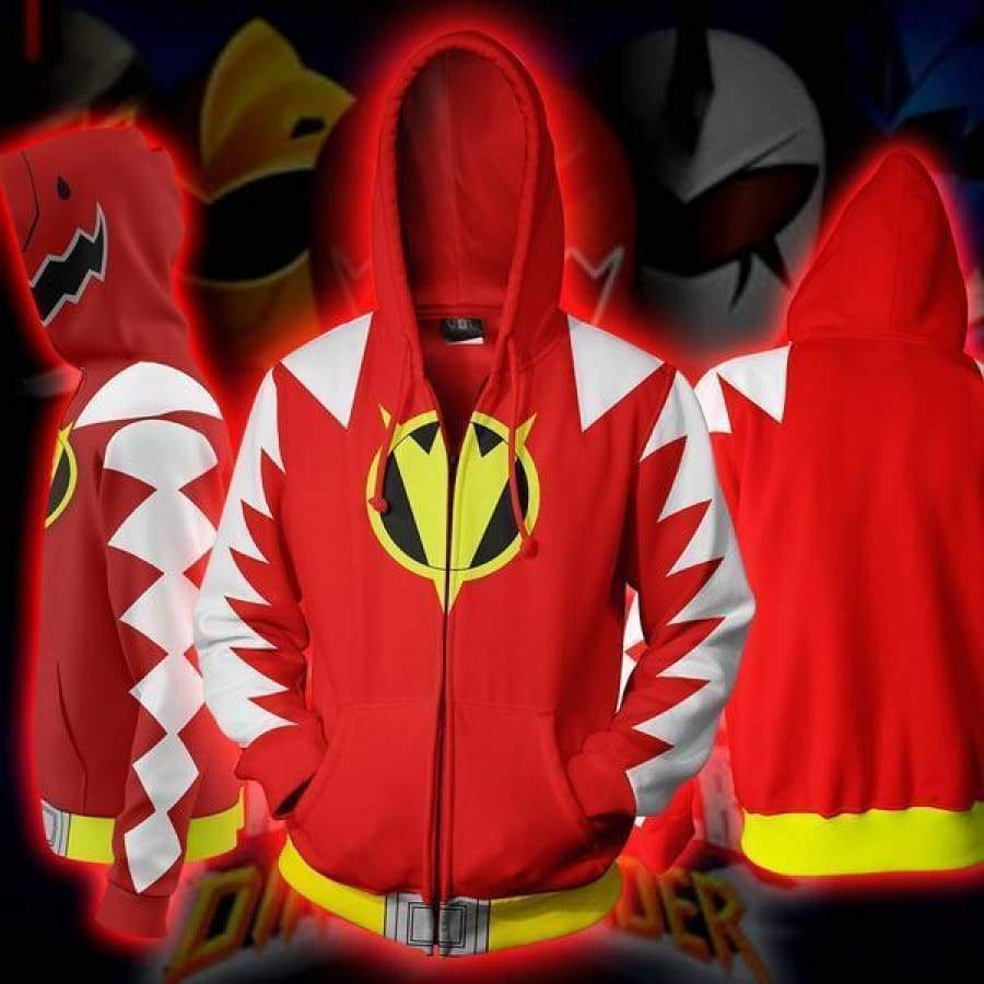 power rangers zip up hoodie