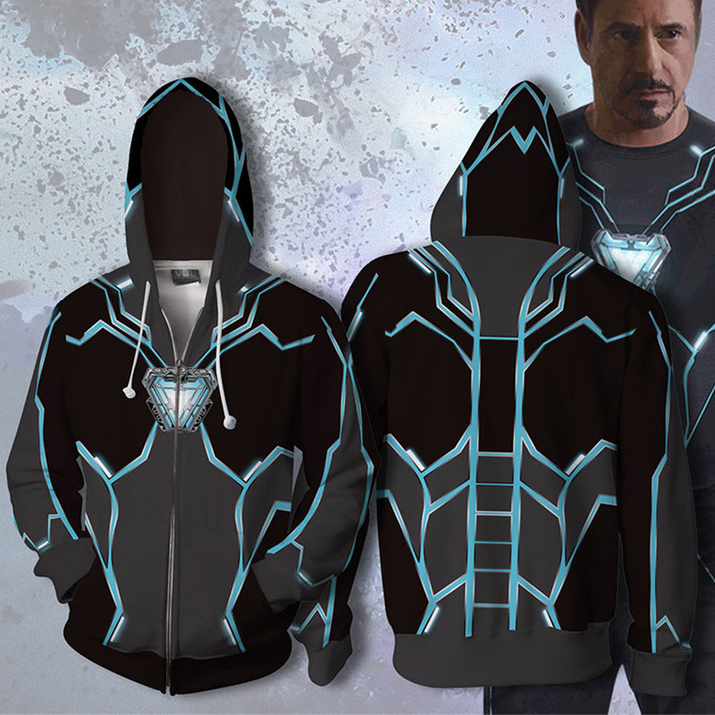 iron man zip up hoodie