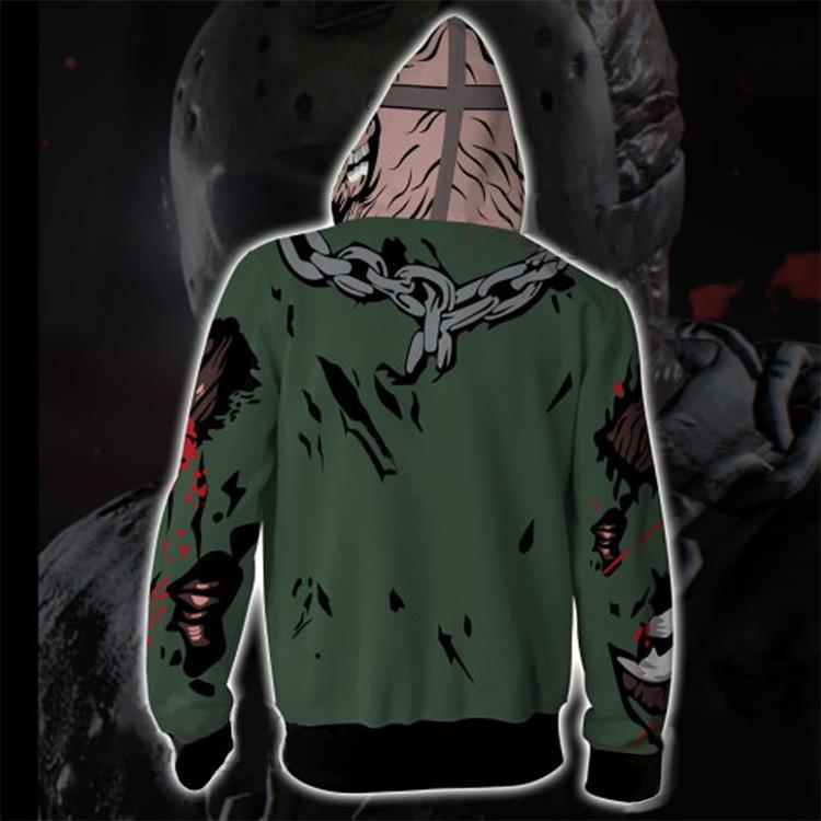 Jason Voorhees Hoodie Jacket Friday The 13th 3d Zip Up Coat Cosplay Adorecosplay Com - roblox jason voorhees jacket