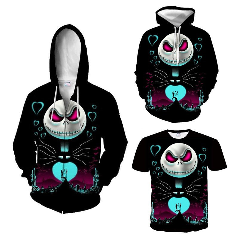 jack skellington zip up hoodie