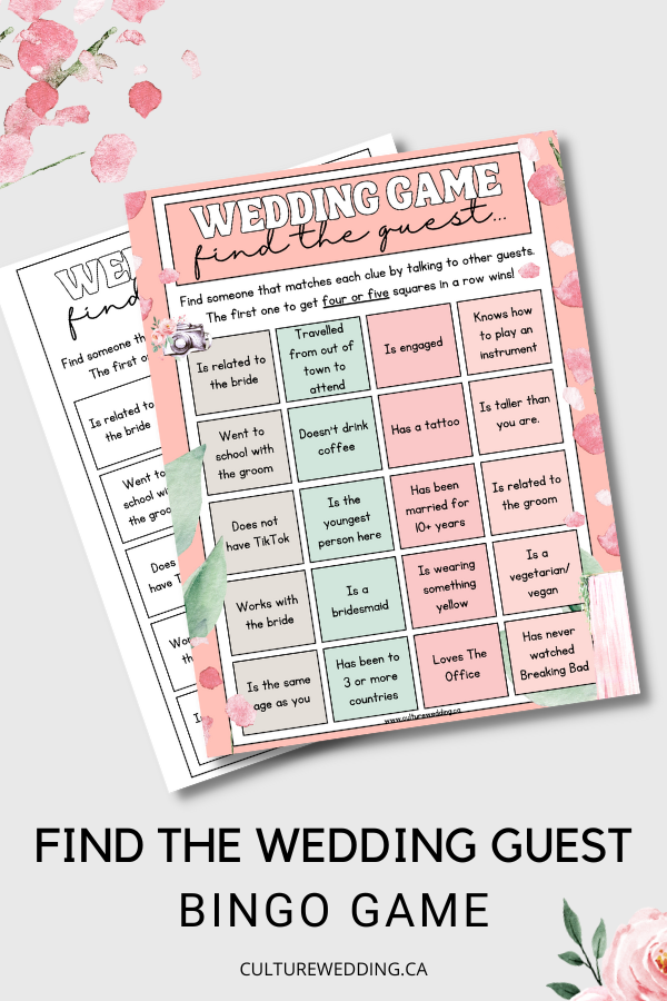 Cute Find The Guest Bridal Shower Game Printable – Culture Weddings ...