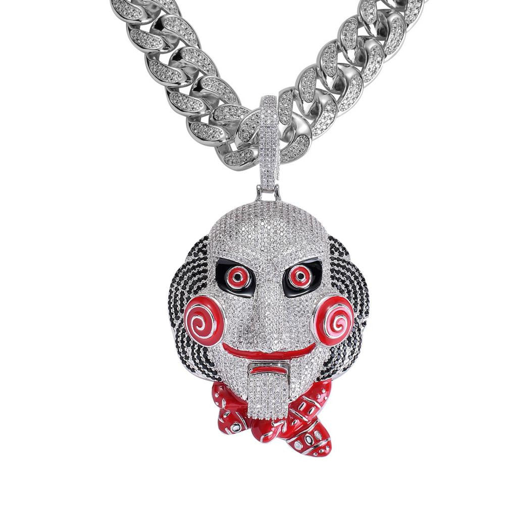 Saw Clown Pendant Iced Out Gold – Hot 