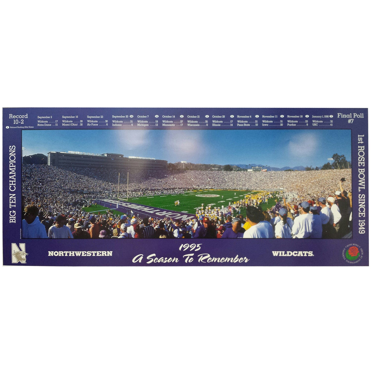 northwestern wildcats rose bowl