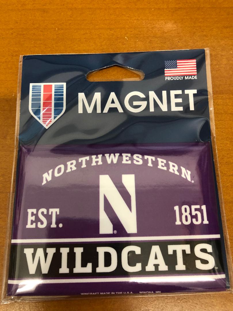 Northwestern Wildcats Metal Magnet 2 5 X 3 5 Northwestern Official Store