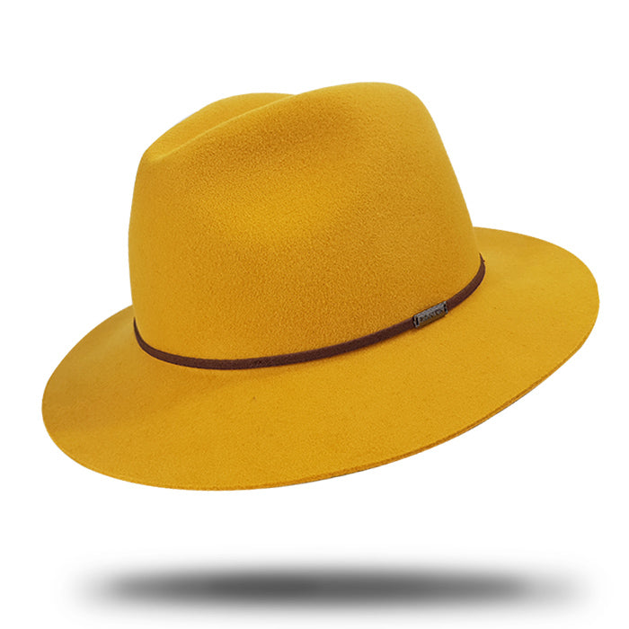 yellow felt hat