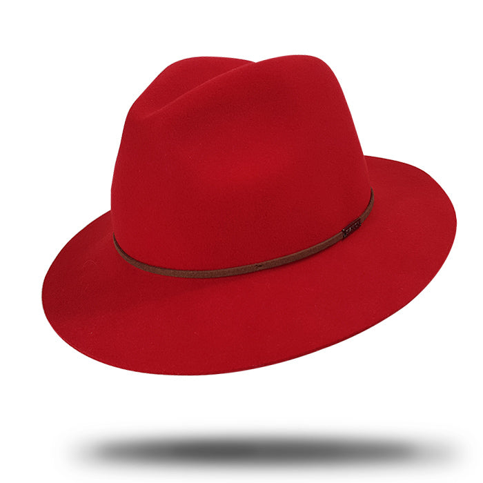 womens red felt hat