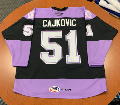 Hockey Fights Cancer Phoenix Arizona Coyotes Purple 255J Adidas NHL  Authentic Pro Jersey