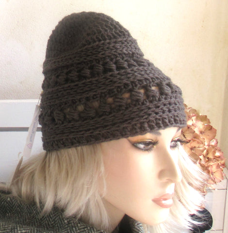 Donegal Tweed Yarn Bead Hat