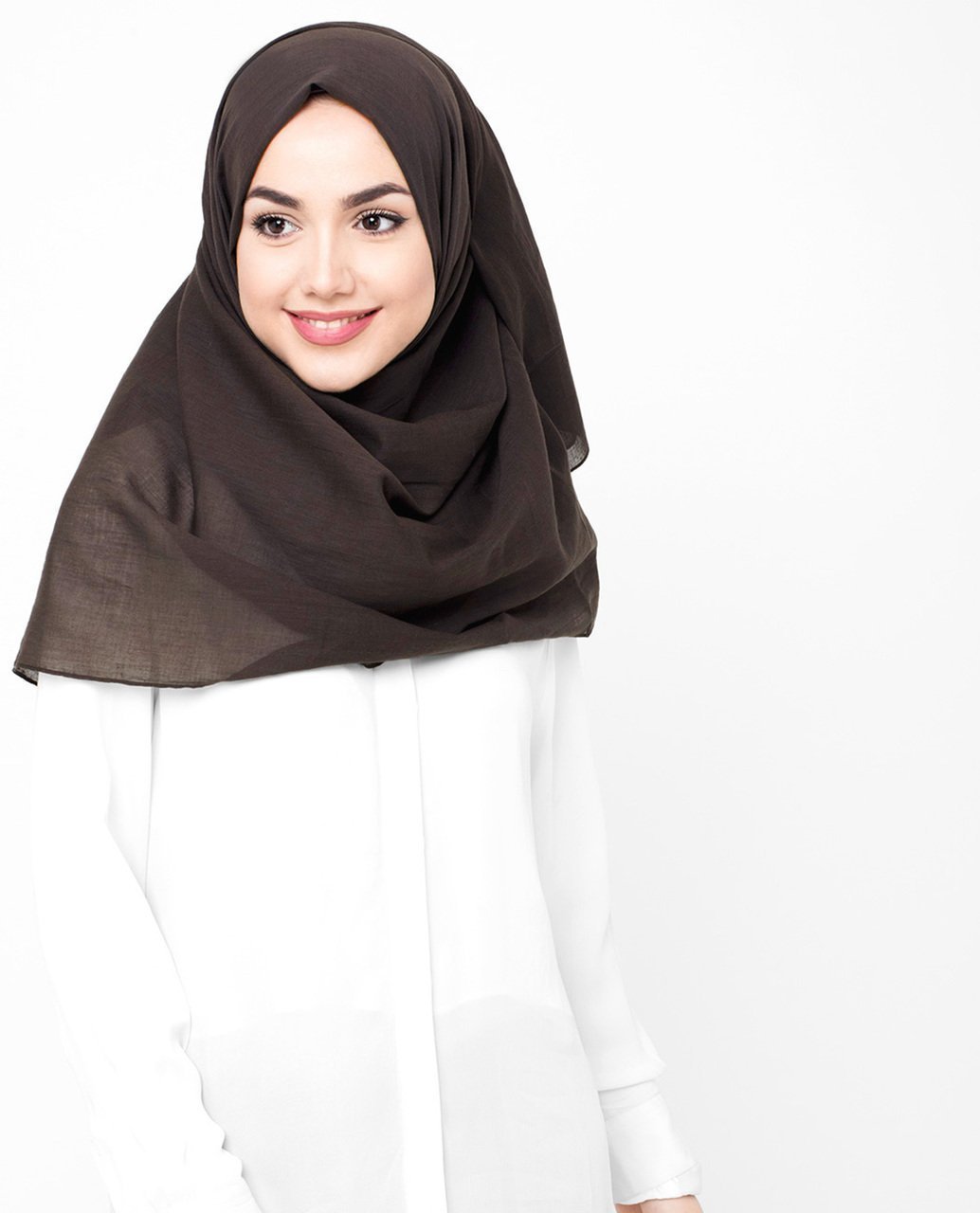 Inessence Shop Viscose Jersey Hijab Scarf in Turtledove Beige Color Medium 27x70 / Turtledove Beige