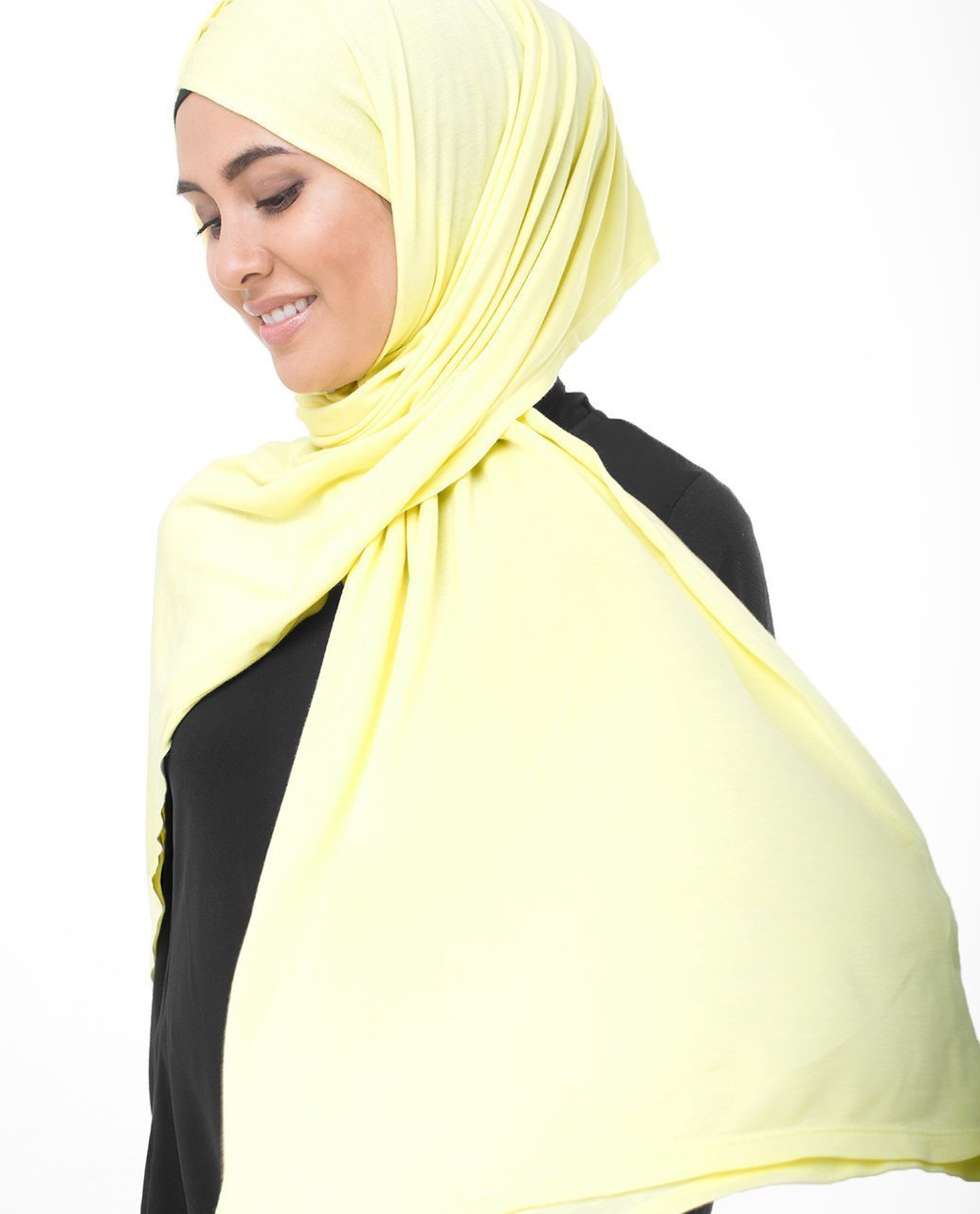 Inessence Shop Viscose Jersey Hijab Scarf in Turtledove Beige Color Medium 27x70 / Turtledove Beige