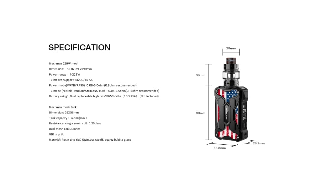 Rincoe Mechman 228w Kit Black Camo