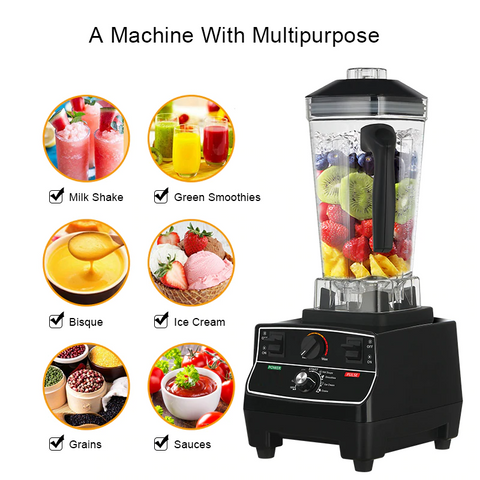 2200W 3HP Heavy Duty Commercial Fruit Vegetable Bar Blender Mixer | High Performance Professional Restaurant Food Processor | Ice Crusher & Smoothie, Shake Maker 2L Large Capacity Countertop High Speed Machine | Best Electric Kitchen Ninja Vitamix Blendtec Blenders Buy Online Commercial Blenders for Sale Price Reviews