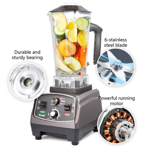 2000W Heavy Duty Commercial Grade Blender Mixer Juicer High Power Food  Processor Ice Smoothie Bar Fruit Blender Juice Crusher